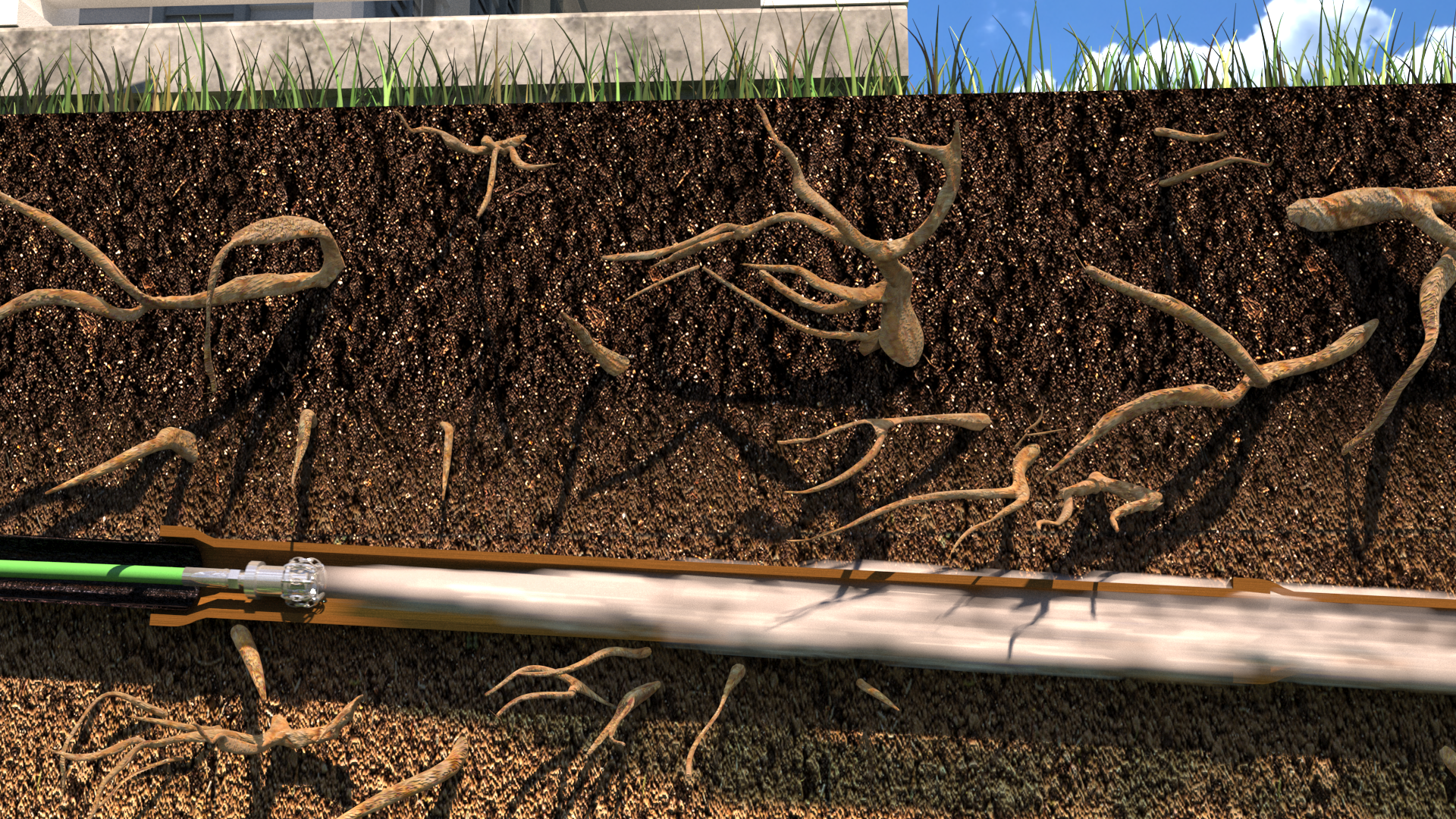 3D trenchless jetter equipment for technical support, maintenance, and repair services