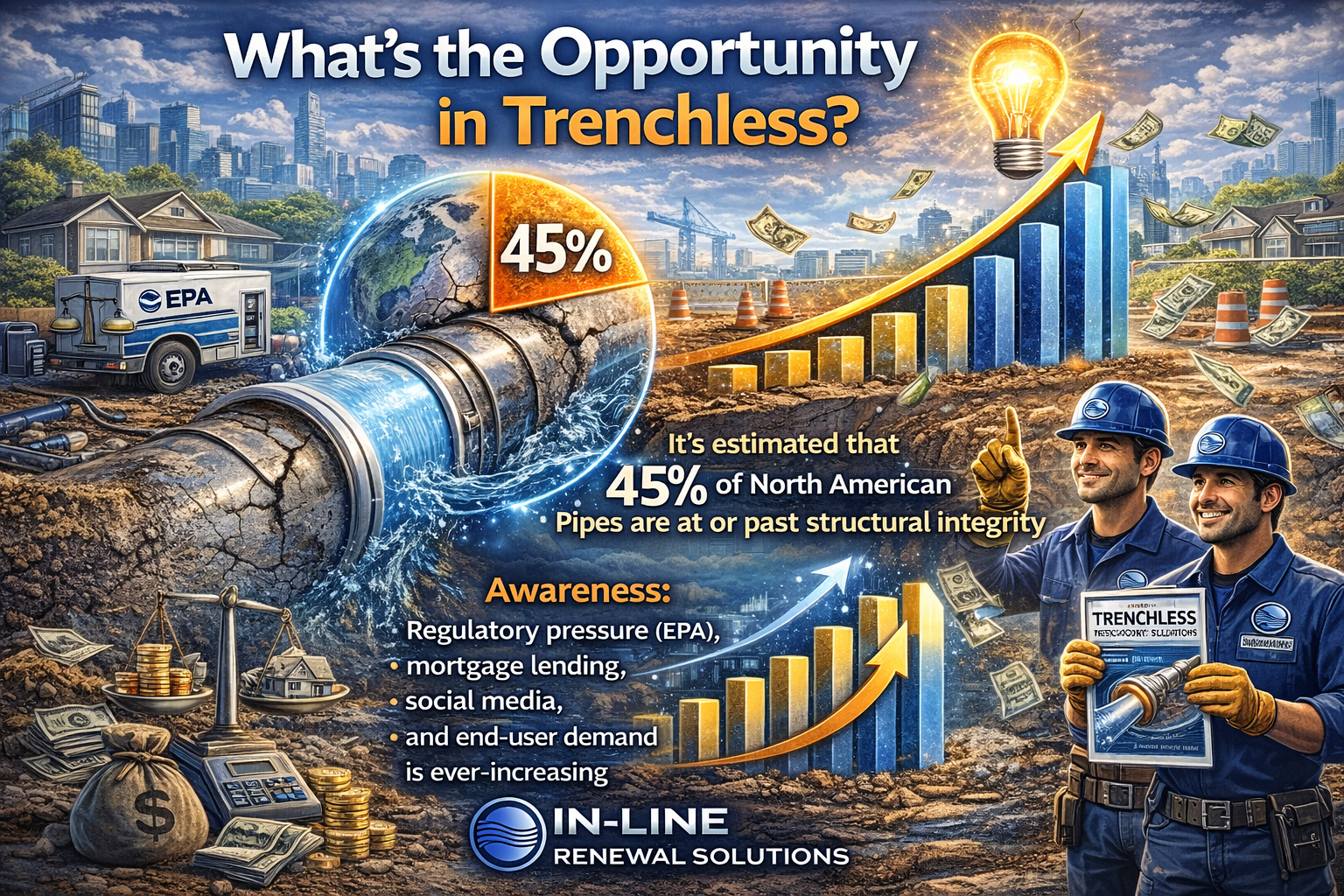 Trenchless rental opportunity growth and contractor business expansion