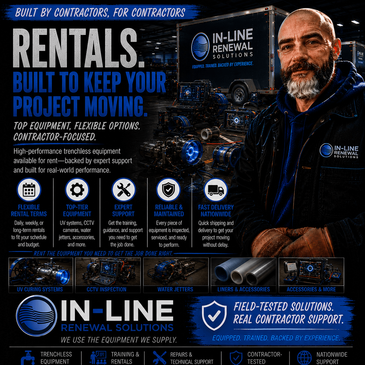 In-Line Renewal Solutions trenchless equipment rentals